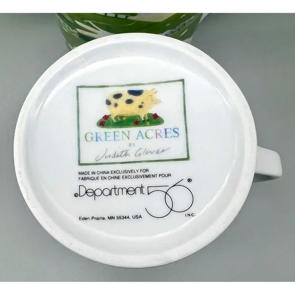 Department 56 Green Acres By Judith Glover Sheep Mugs Set Of 4 Ceramic Pastoral - Picture 3 of 9